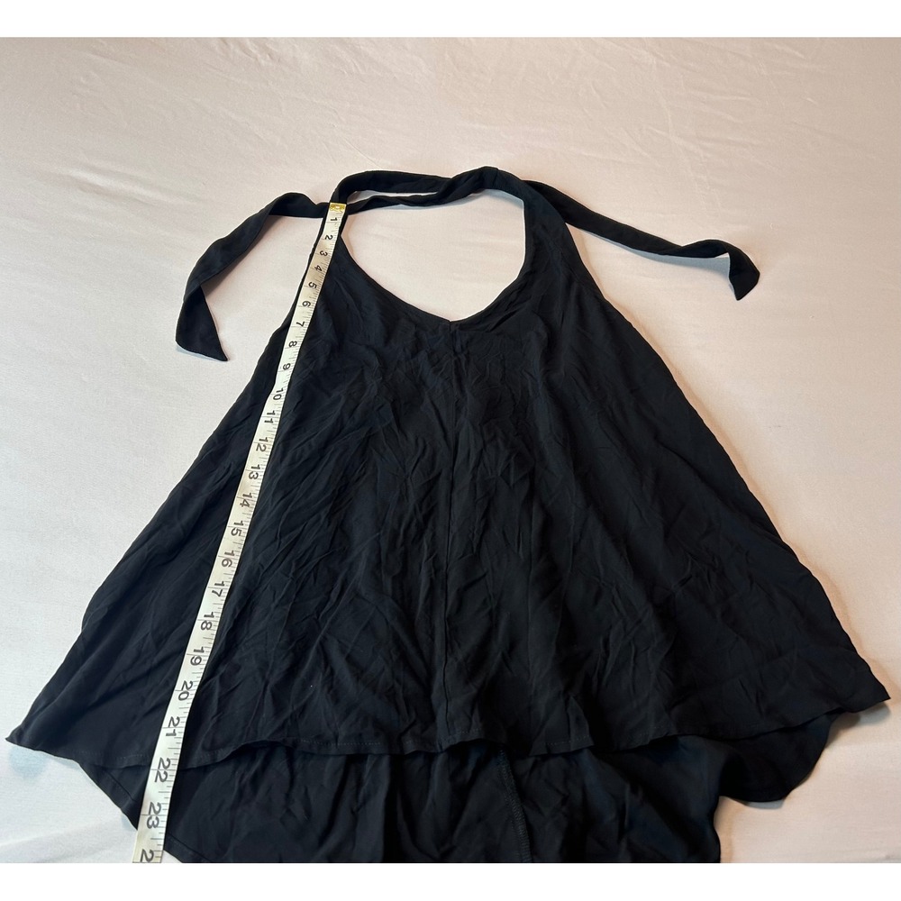 Express Black Halter Top V-Neck Flowy Sleeveless Blouse NWT Size S/P